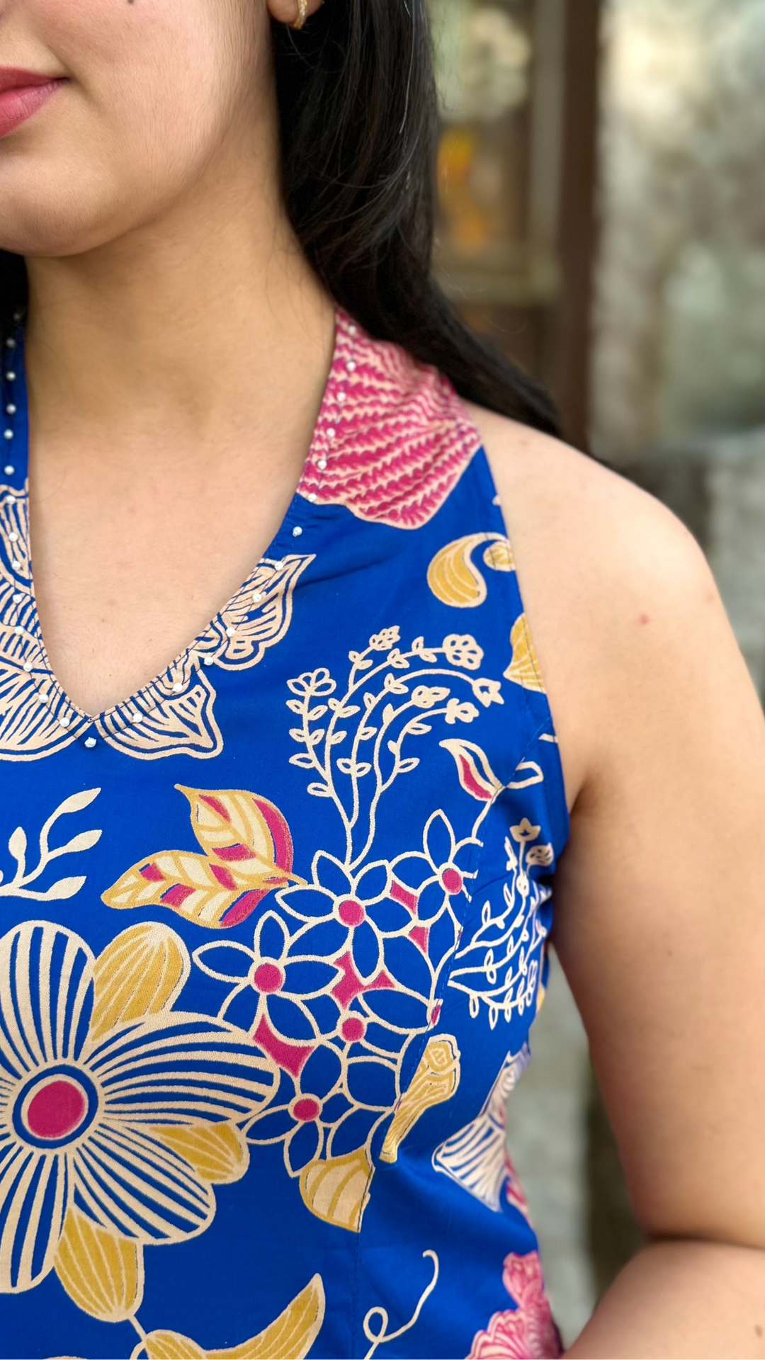 NEEL Blue Printed Cotton Kurta Set Of 2