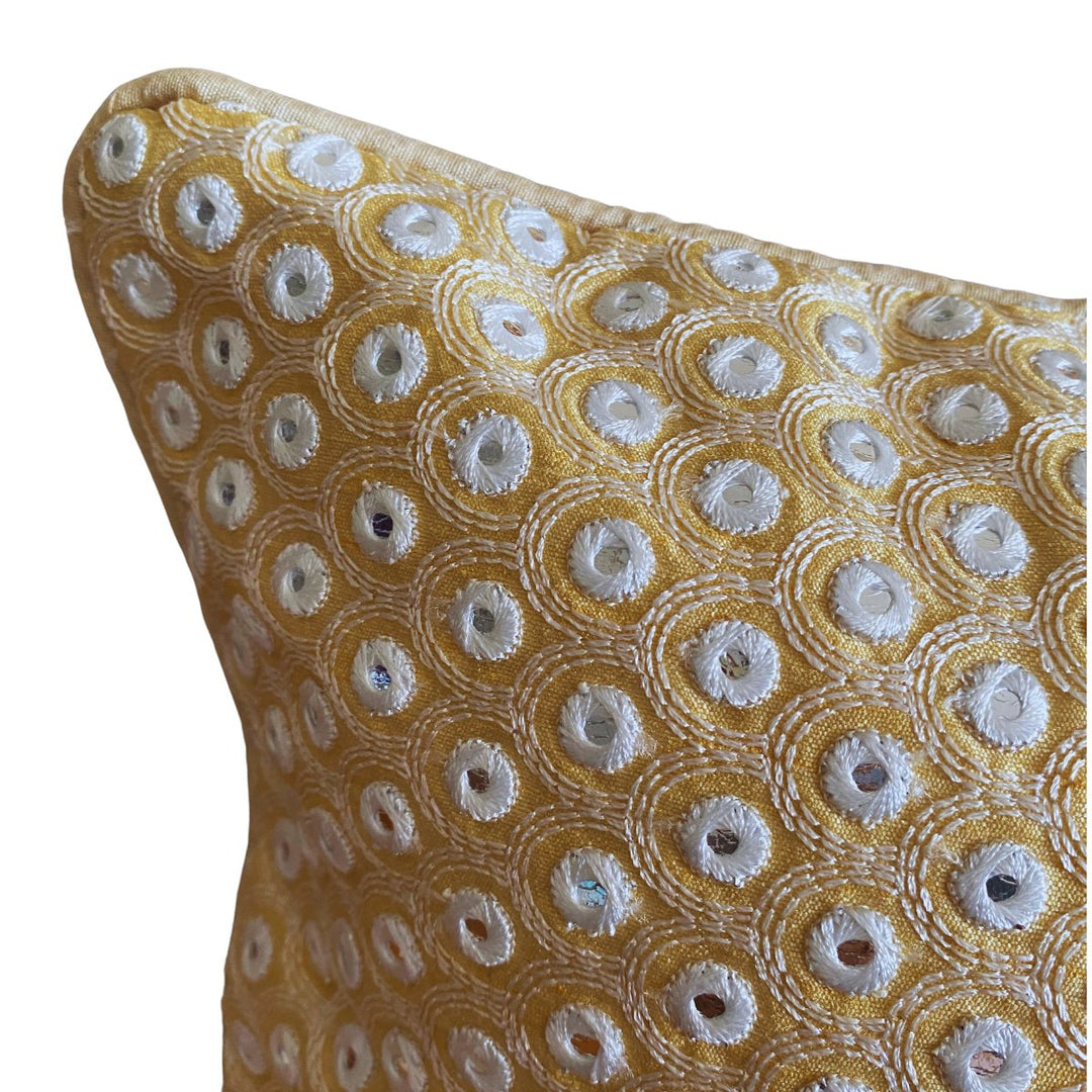 Snowfall Cream Cushion Cover, 16" x 16", Pack of 1 |SHOBITAM