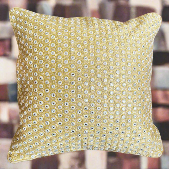 Snowfall Cream Cushion Cover, 16" x 16", Pack of 1 |SHOBITAM