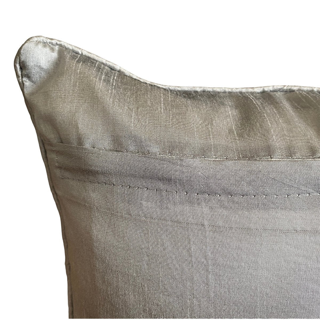 Raindrop Silver Cushion Cover, 16" x 16", Pack of 1 | SHOBITAM
