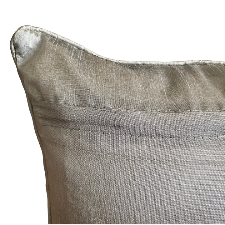 Raindrop Silver Cushion Cover, 16" x 16", Pack of 1 | SHOBITAM