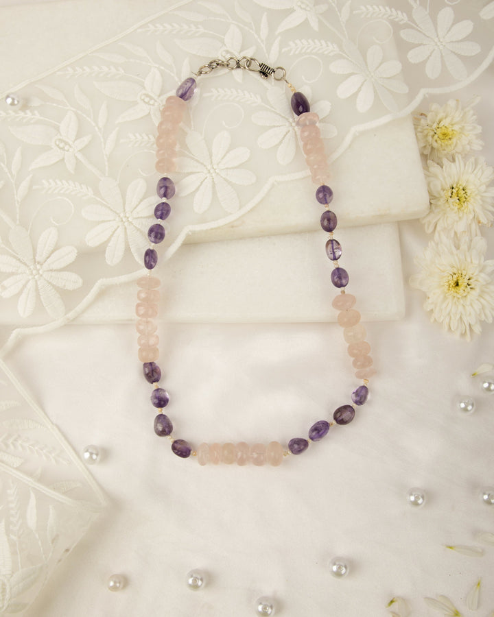 Mohini – Rose Quartz & Amethyst Mala | SHOBITAM