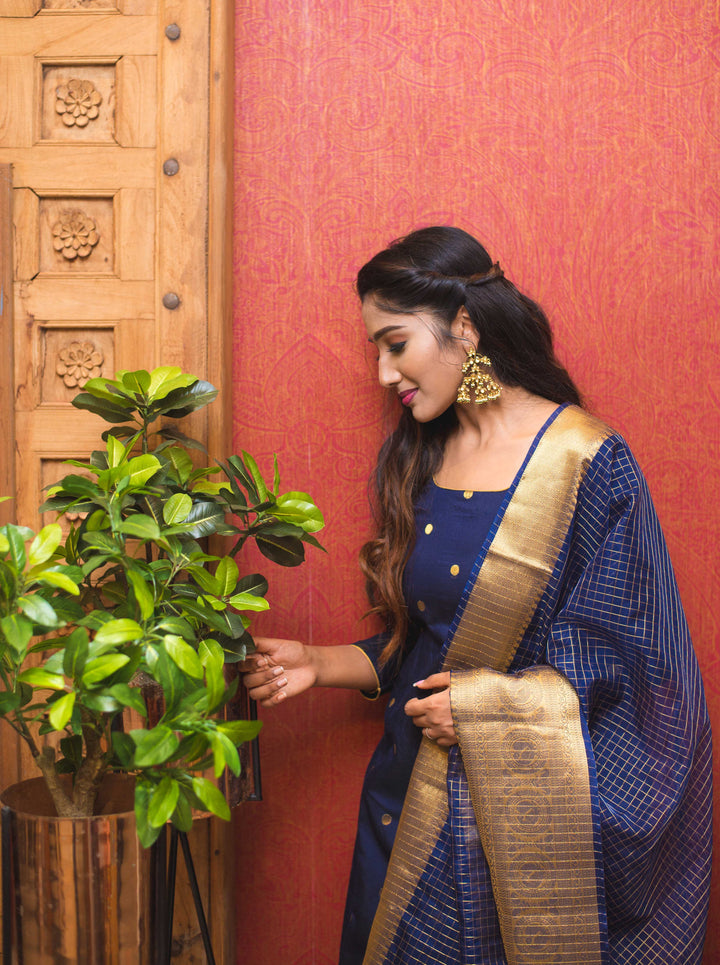 Saatvika Navy Blue | Made To Order | SHOBITAM
