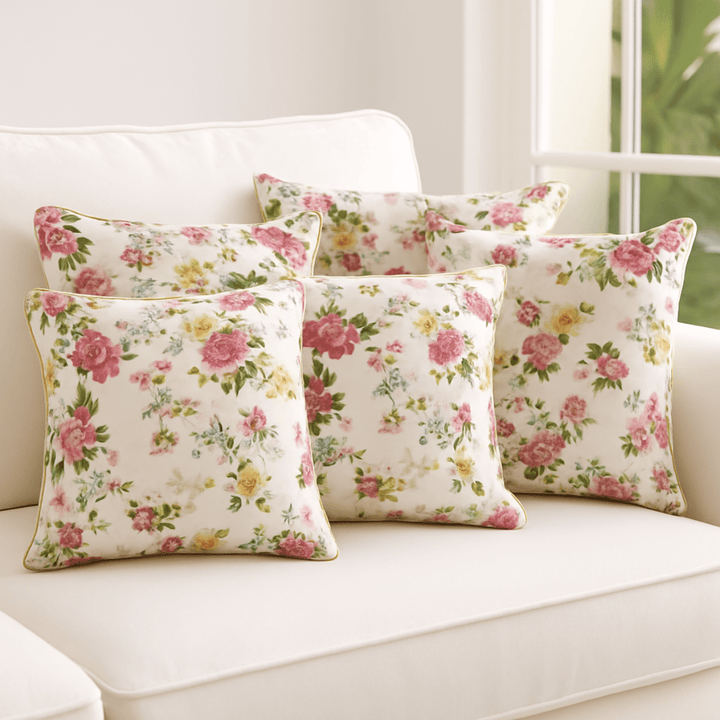 Usha Cushion Covers, Pack of 5 | SHOBITAM