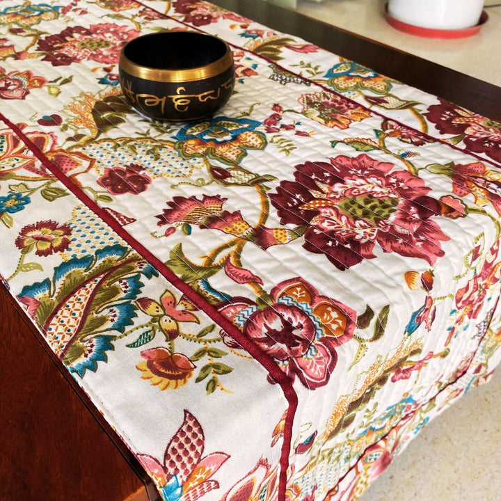 Stories of the Garden Print Table Runner, 100% cotton, 15" x 72" | SHOBITAM