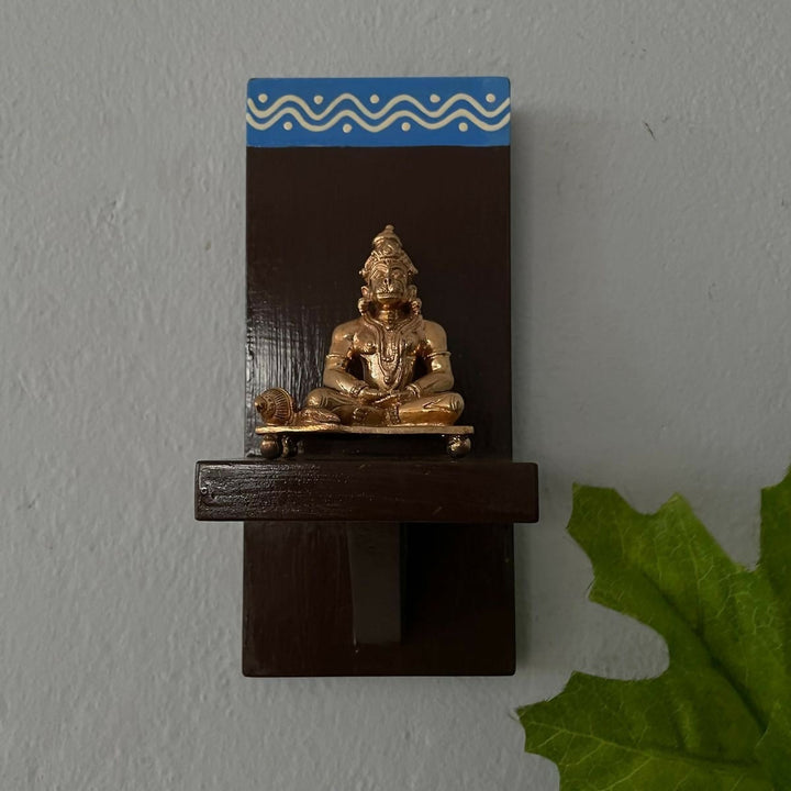 Rangoli Design Wall Bracket in Wood with small stand 9*4*3 | SHOBITAM
