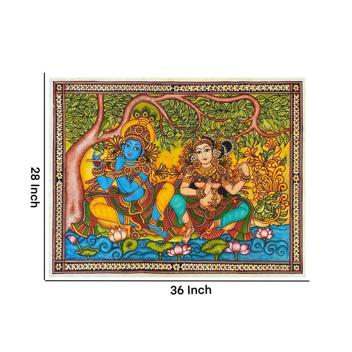 MURAL PAINTING RADHA KRISHNA 28*36 | SHOBITAM
