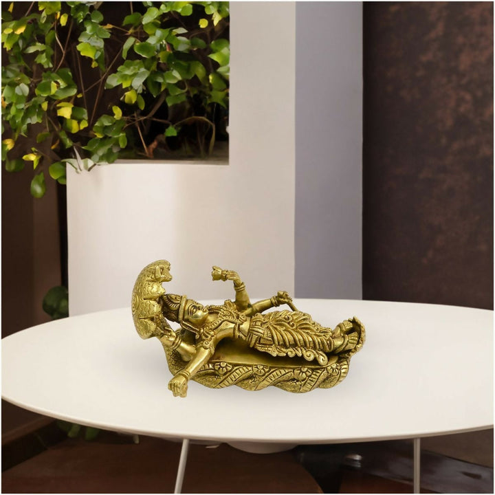 Brass Vishnu Idol on Adishesha | SHOBITAM