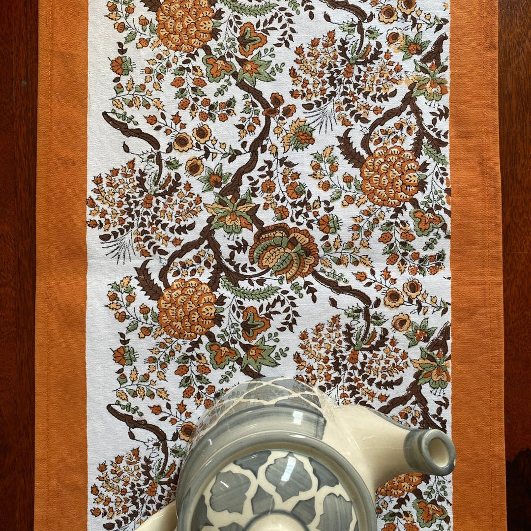 Marigold Table Runner, 100% cotton, 13" x 72" | SHOBITAM