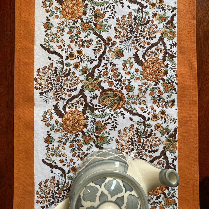 Marigold Table Runner, 100% cotton, 13" x 72" | SHOBITAM