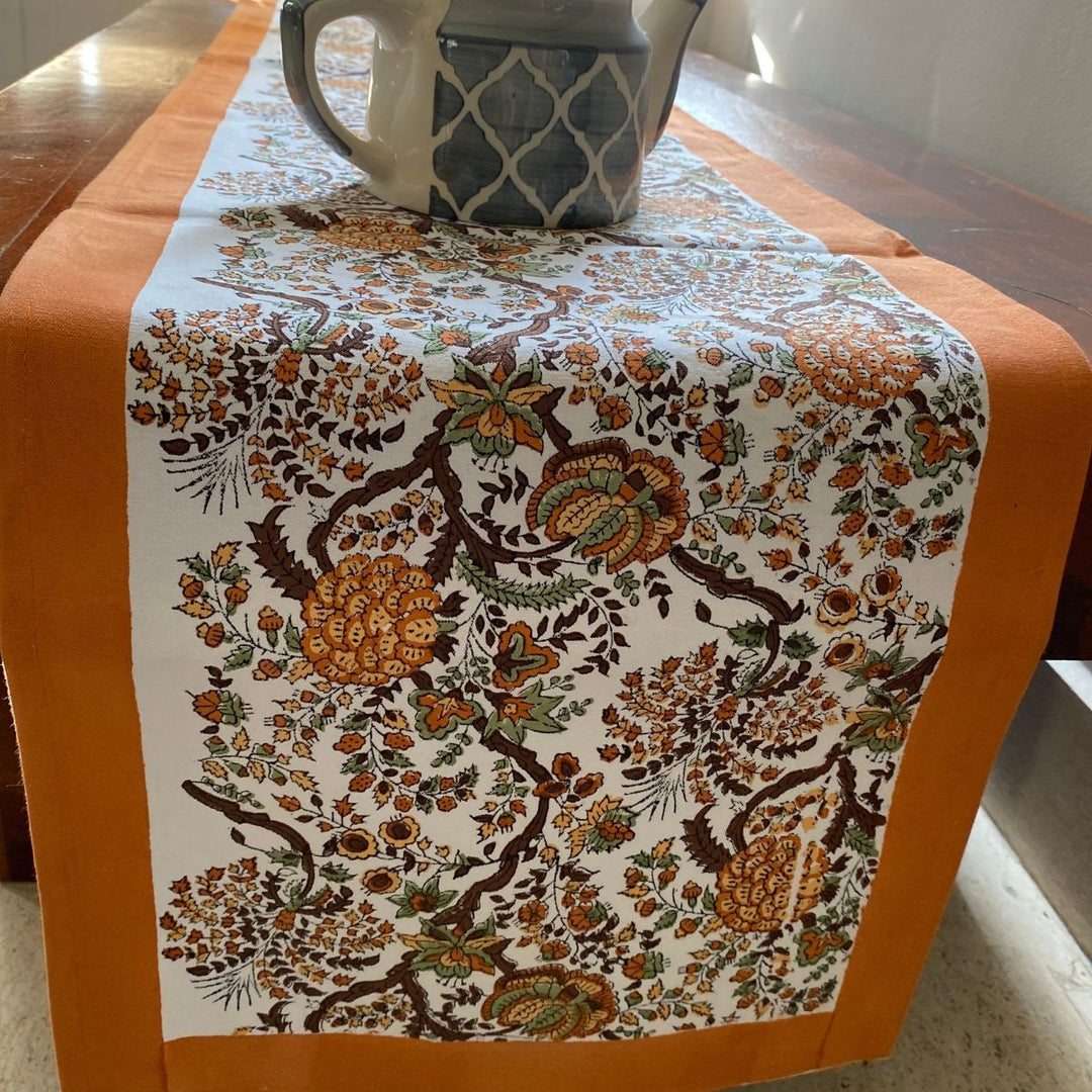 Marigold Table Runner, 100% cotton, 13" x 72" | SHOBITAM