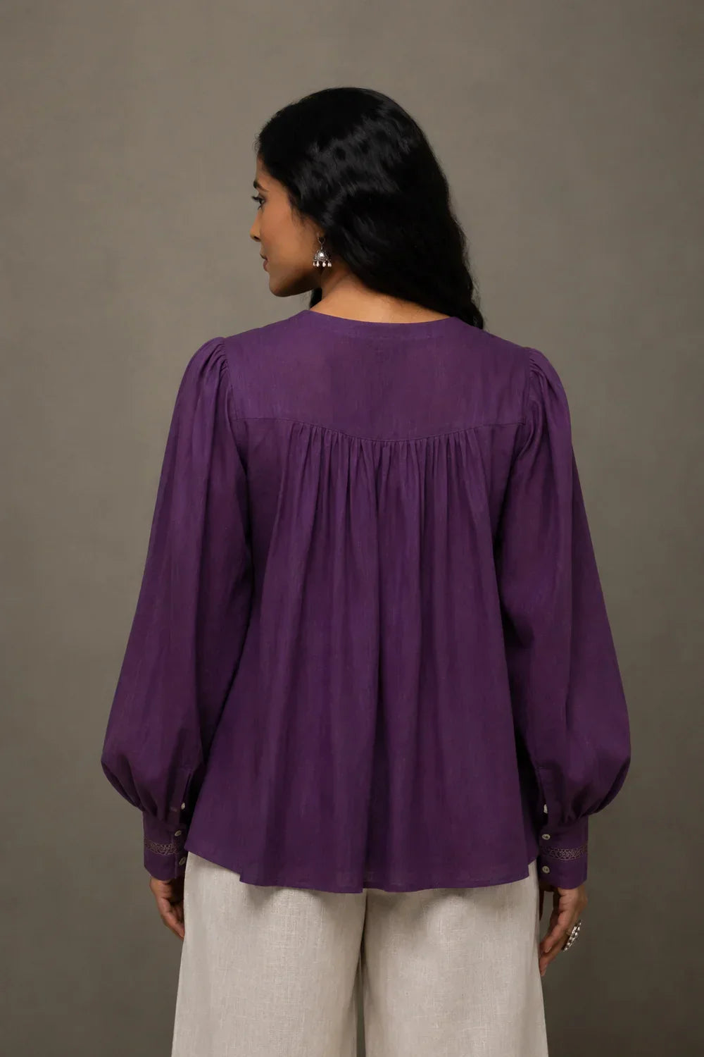 Purple Malai Flared Top | SHOBITAM