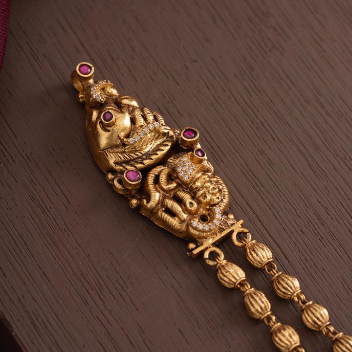 Stunning 92.5 Silver, Gold Plated Dharmeshwari Haaram