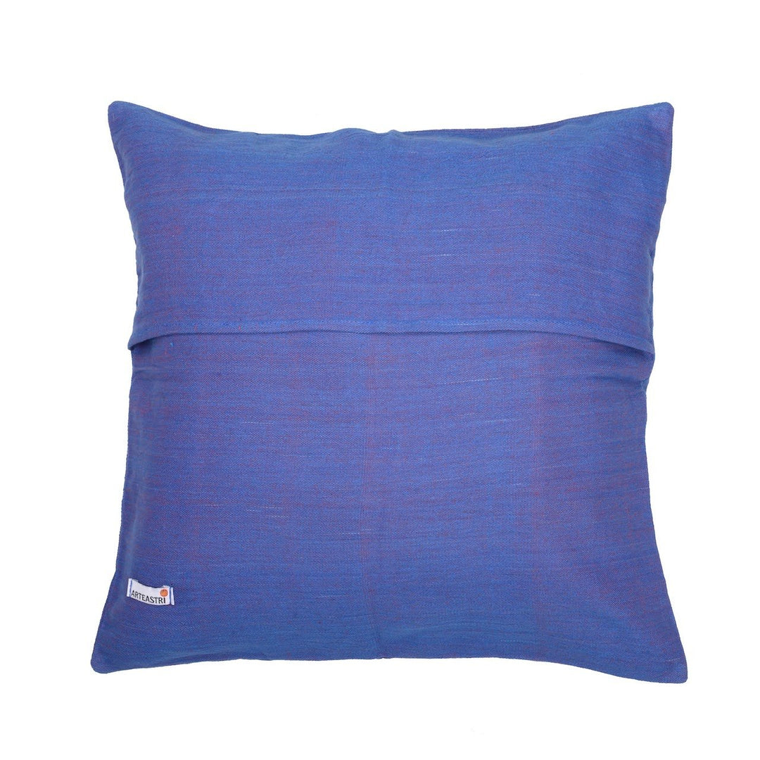 Blue Woven Cotton Cushion Covers - Pack of 1 | SHOBITAM