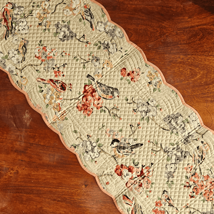 Peachy Mist Reversible Table Runner | SHOBITAM