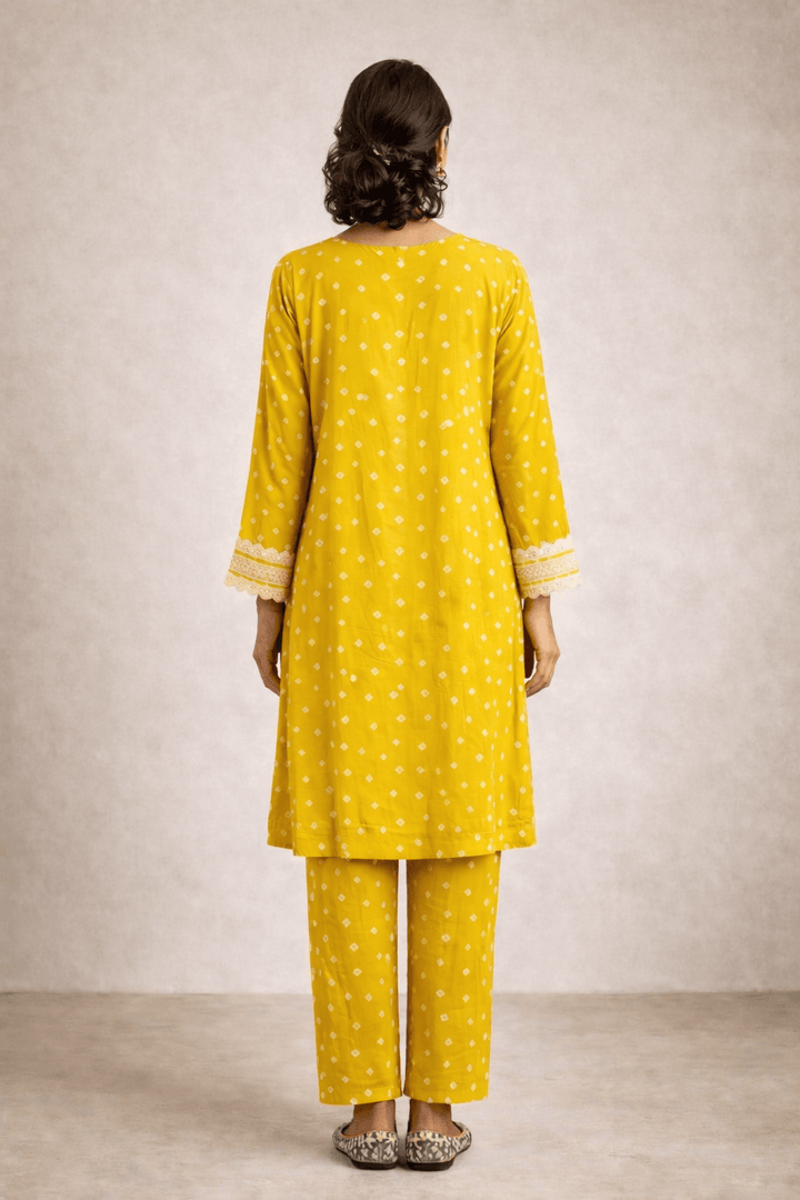 SUNFLOWER Jaipuri Printed Yellow Kurta Set