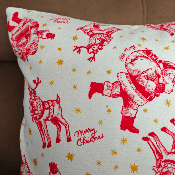 Santa Christmas Print Cushion Cover | SHOBITAM