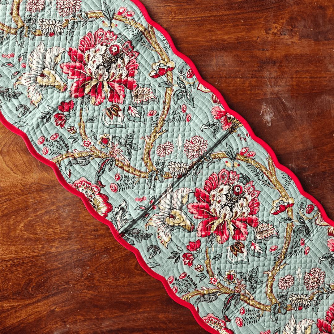 Floral Meadow Reversible Table Runner | SHOBITAM