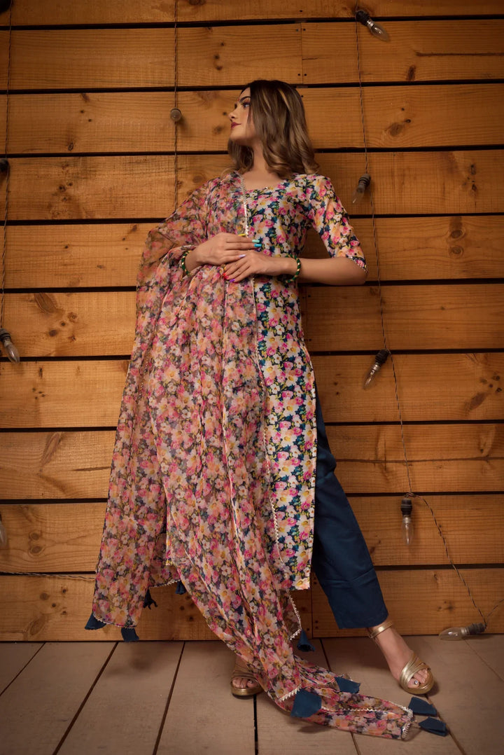 MOGRA MODAL COTTON SUIT SET | SHOBITAM
