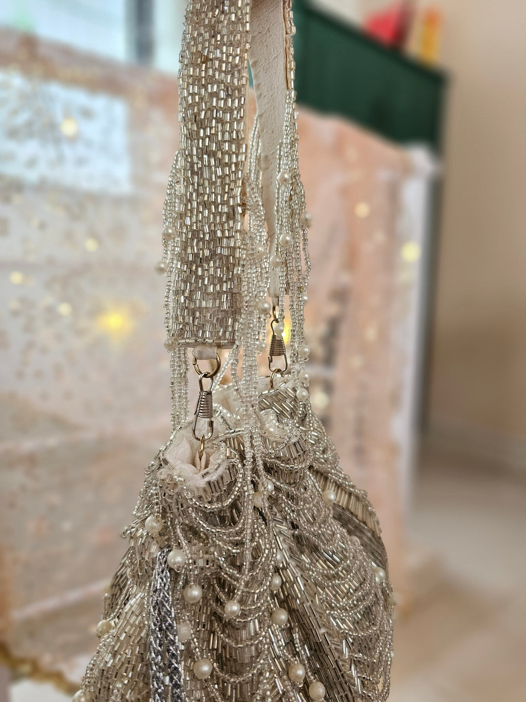Sitara Potli Silver Embroidery Bag