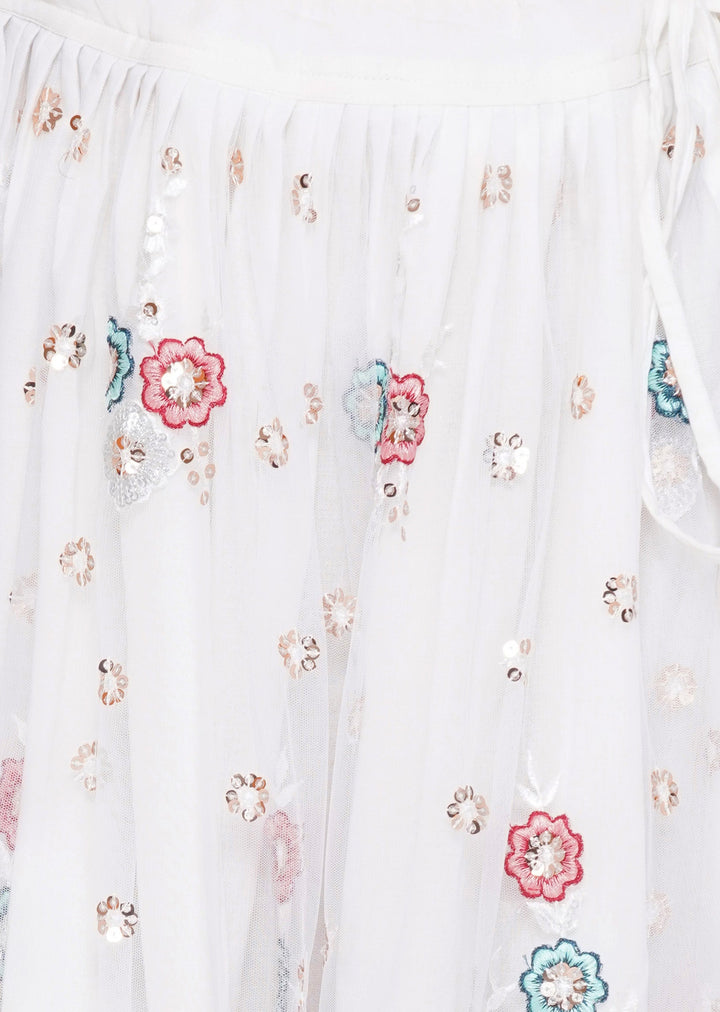 Floral Embroidery Kurta with Floral Lehenga and Dupatta | SHOBITAM