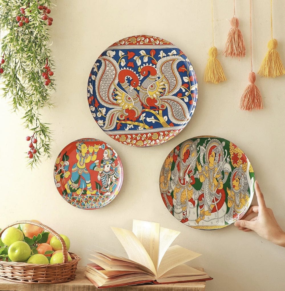 Kalamkari Wall Plates- Set of 3