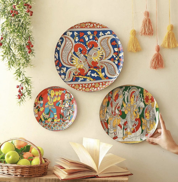 Kalamkari Wall Plates- Set of 3