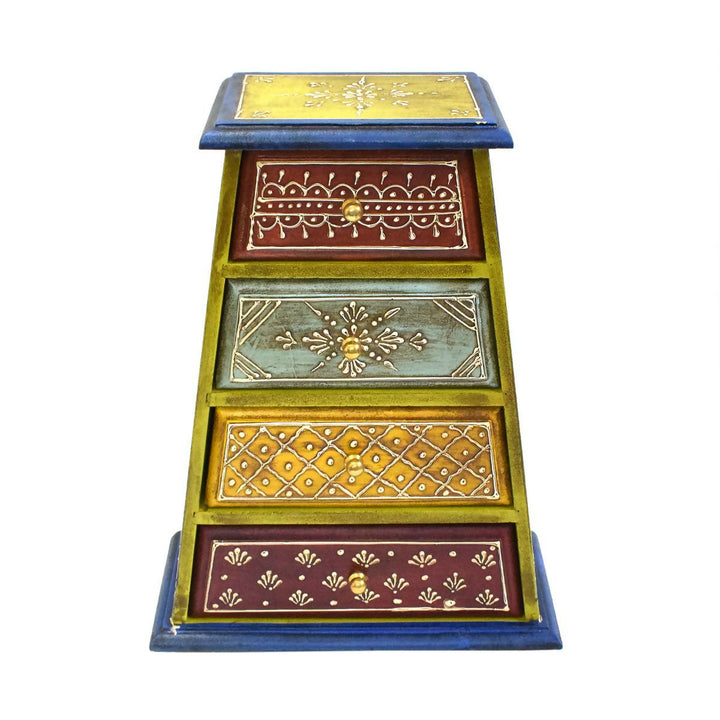 WOODEN PAINTED 4 DRAWER 12*9*5 | SHOBITAM