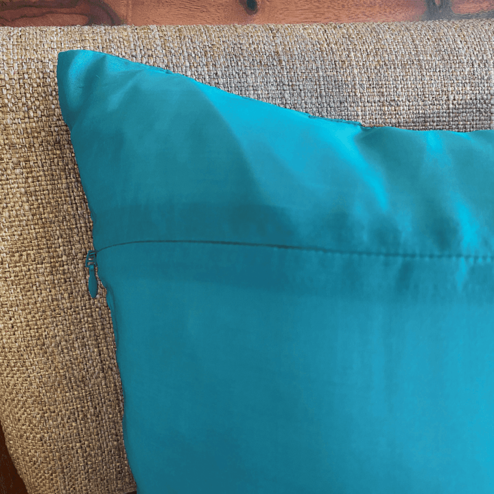 Amber Dhara Green Cushion Cover, 16" x 16",Pack of 1 | SHOBITAM