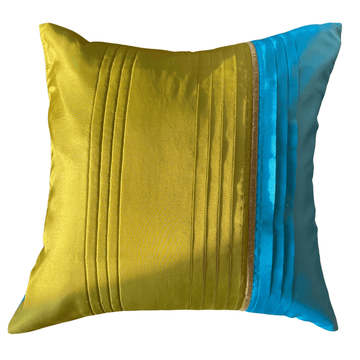 Amber Dhara Green Cushion Cover, 16" x 16",Pack of 1 | SHOBITAM