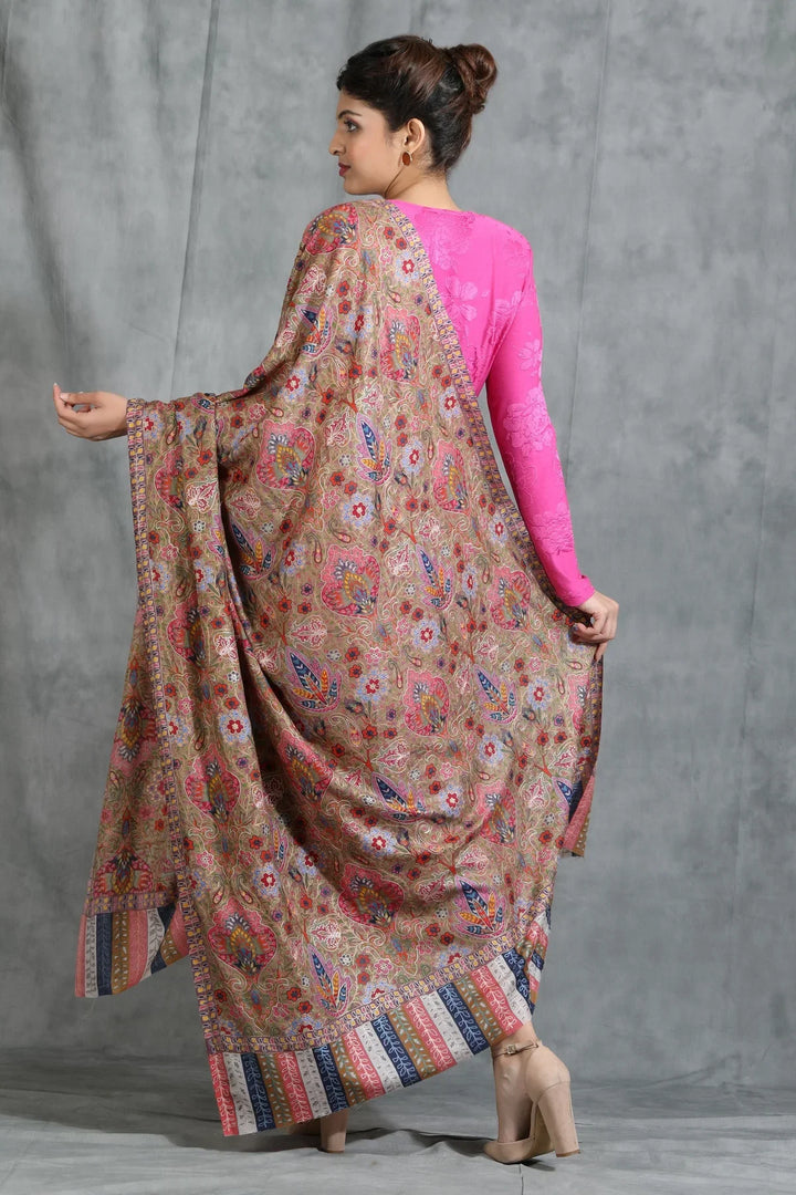 Sara Ali Khan in Cashmere Kalamkari and Thread Work Stole, 28X80