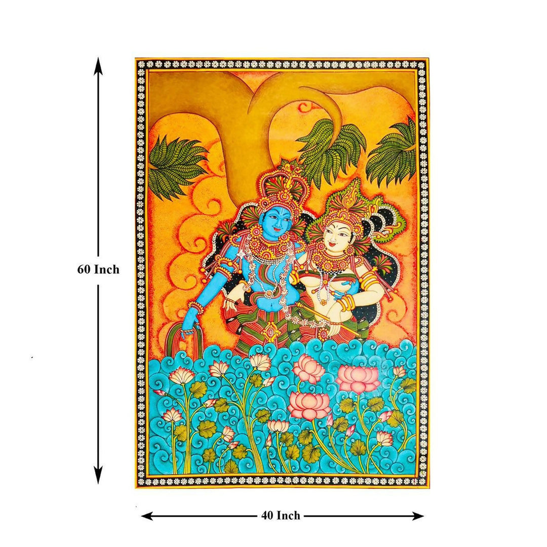 RADHA KRISHNAN KERALA MURAL PAINTING 60*40 | SHOBITAM