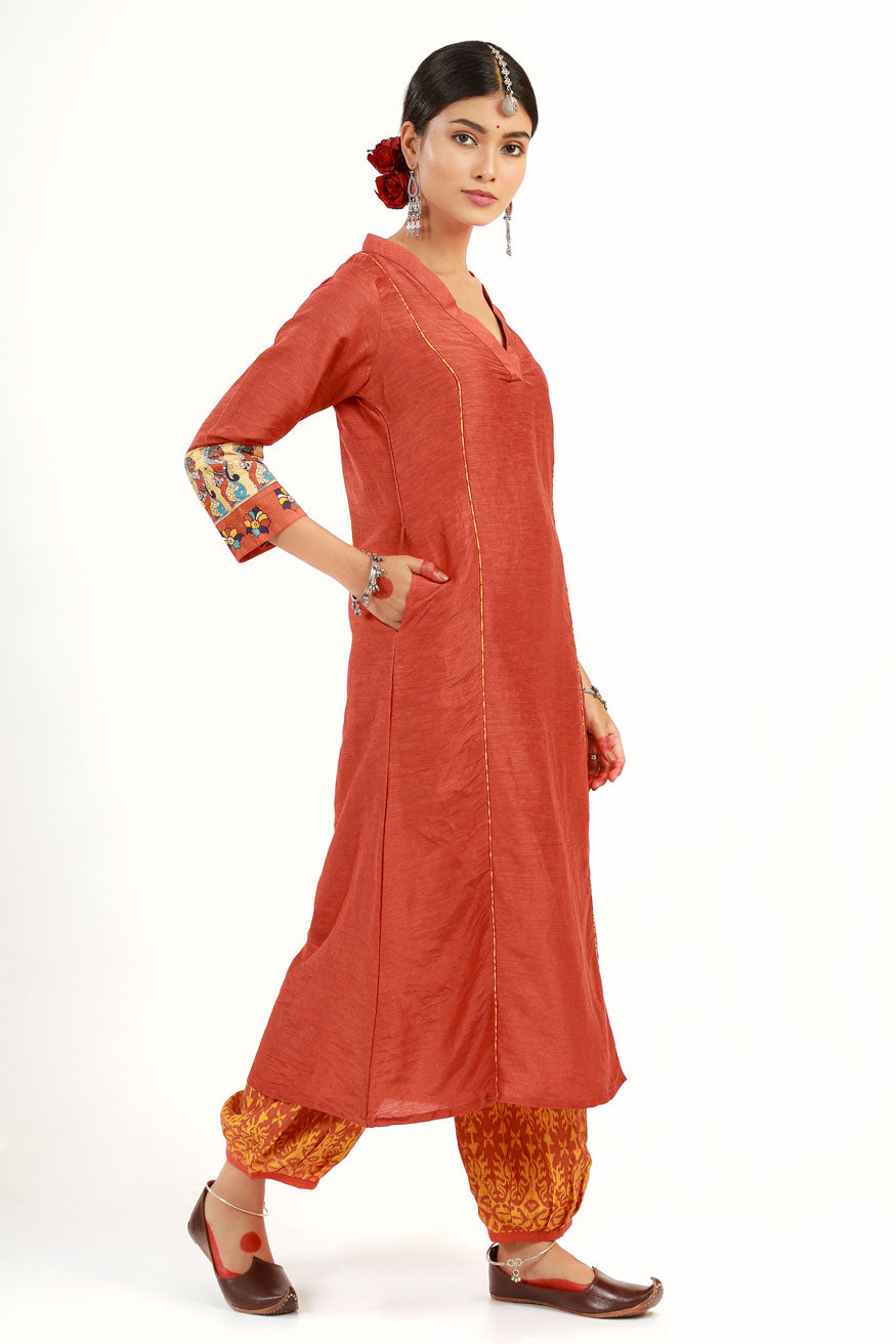 Orange Durga Set (set of 2 ) | SHOBITAM