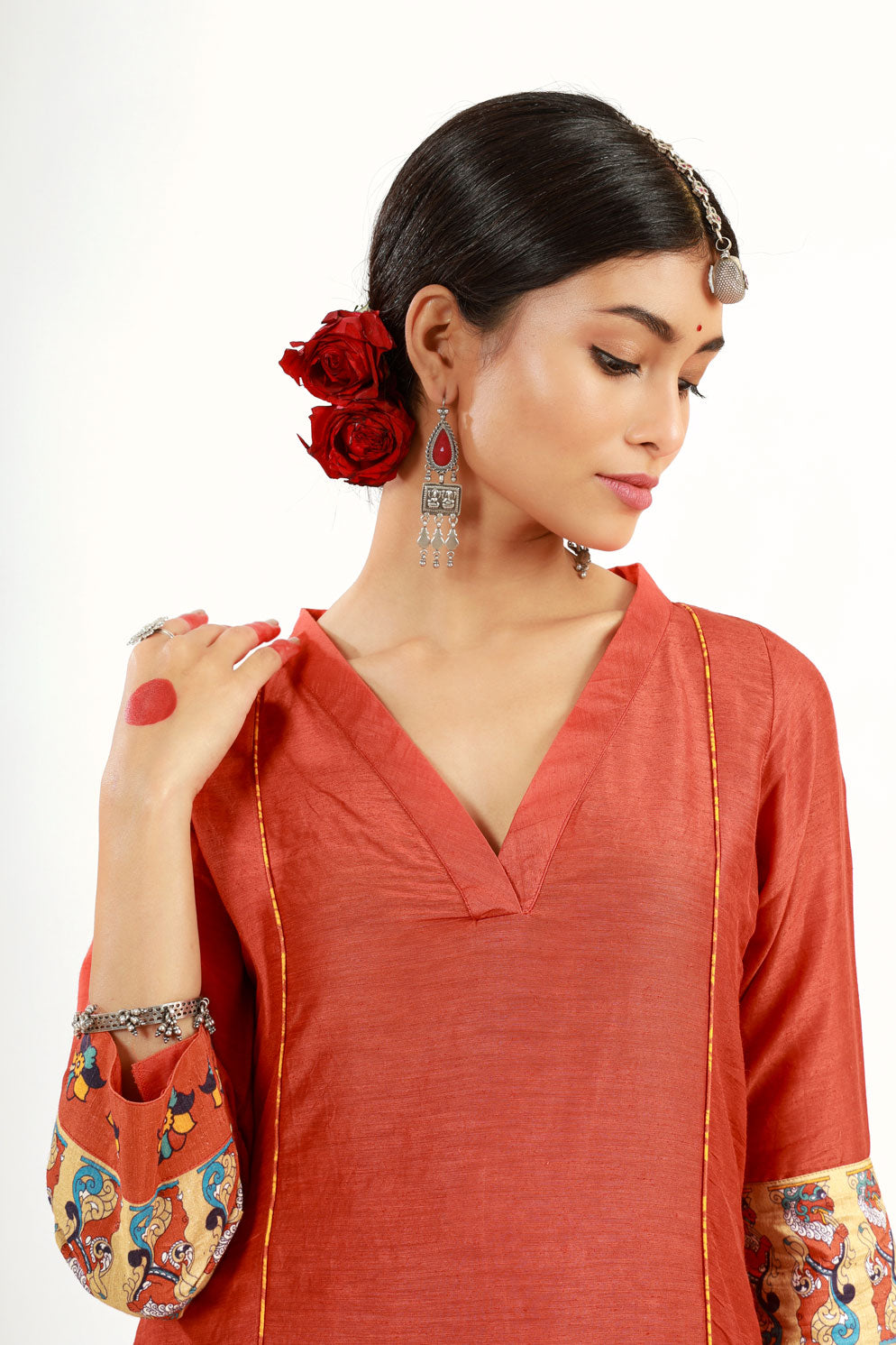 Orange Durga Set (set of 2 ) | SHOBITAM