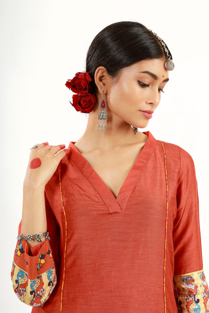 Orange Durga Set (set of 2 ) | SHOBITAM