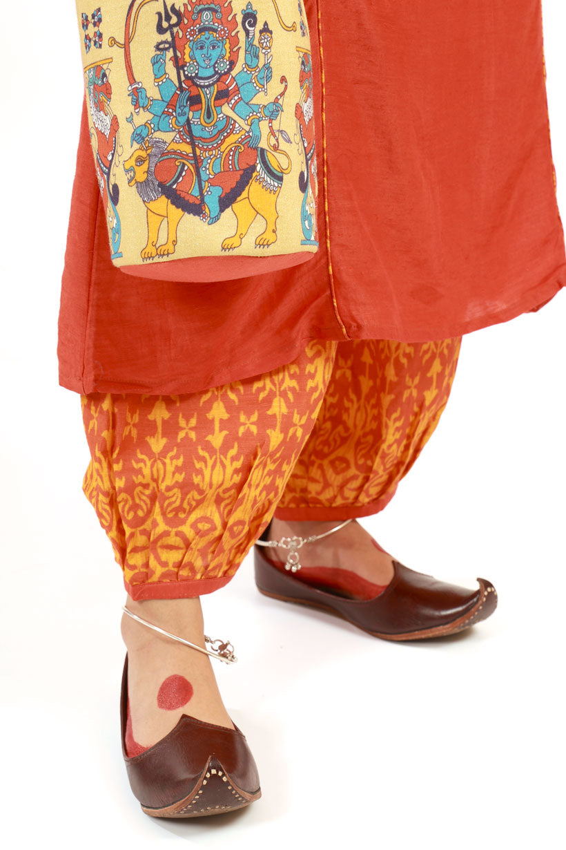 Orange Durga Set (set of 2 ) | SHOBITAM