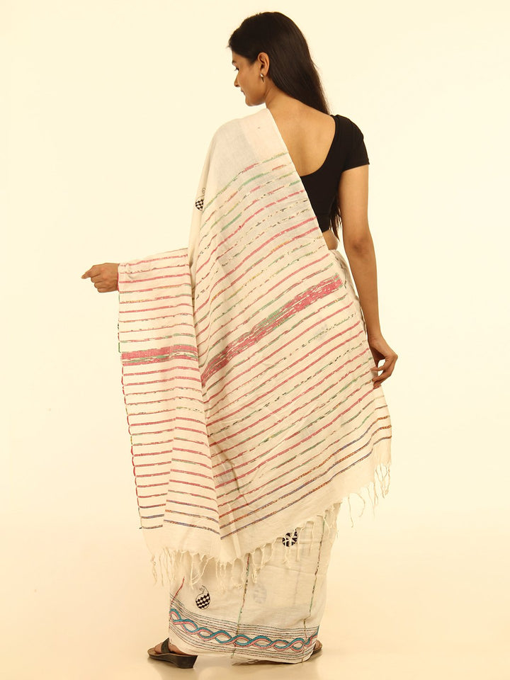 Handloom Khesh Kantha Cotton Saree | SHOBITAM
