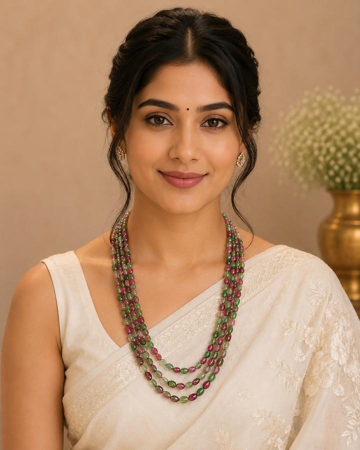 The Victorian Bloom Necklace, Natural Ruby & Emerald | SHOBITAM