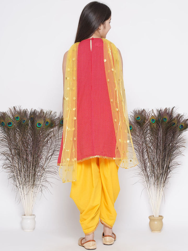 Jaipuri work Frock Style Kurta with Ghungroo and ambi buti-work with salwar | SHOBITAM