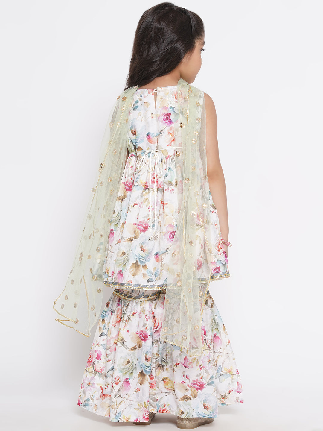 Frock Style Kurta Lace work with Ghera wala Sharara and Dupatta | SHOBITAM
