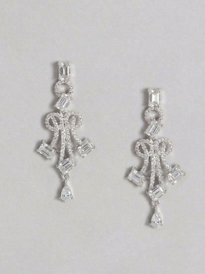 Mesmerizing Silver Plated American Diamond Necklace Set | Shobitam