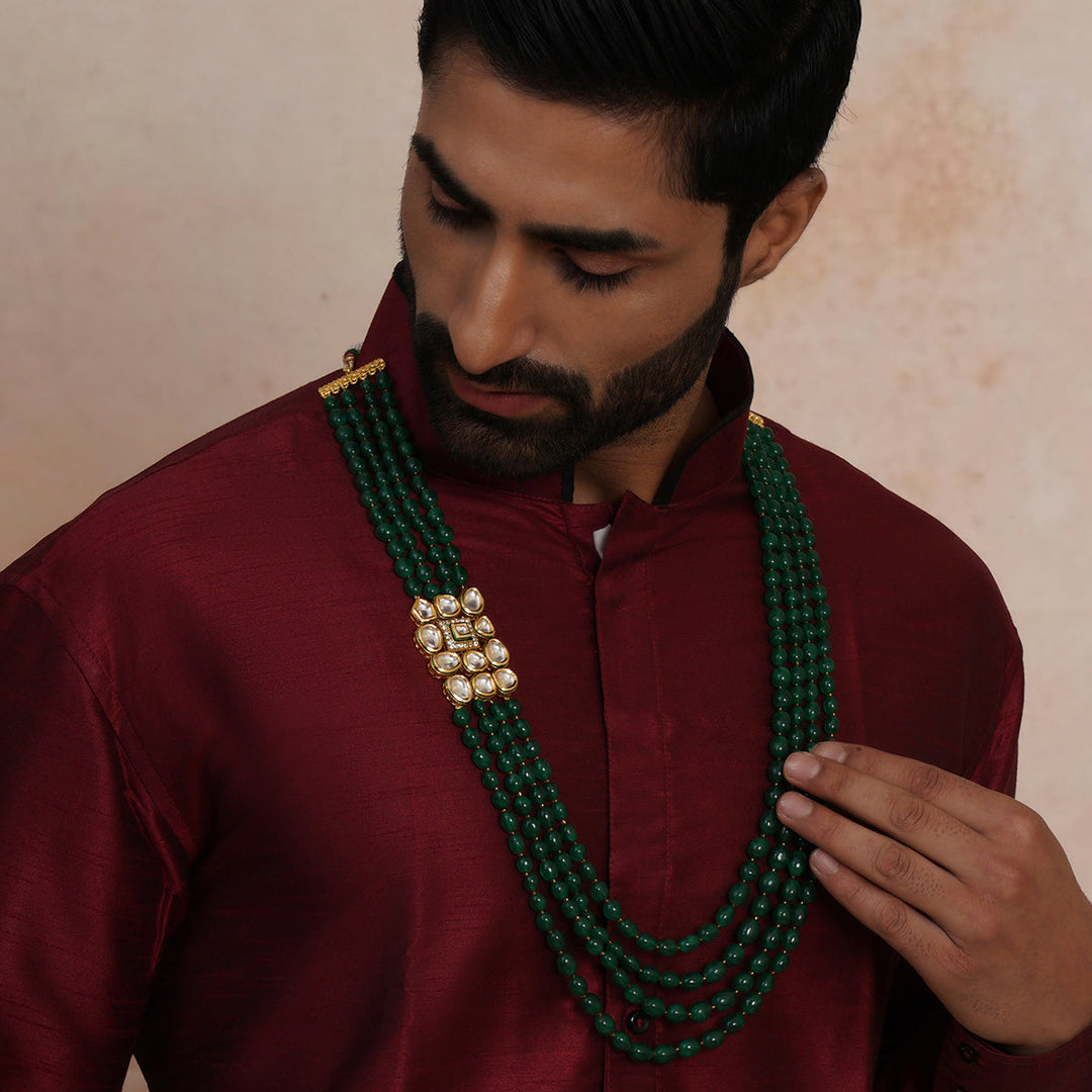 Emerald Layered Neckpiece | SHOBITAM