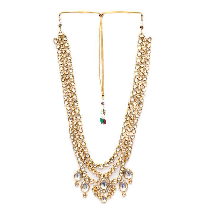 Grooms Kundan Maharaja Layered Neckpiece | SHOBITAM