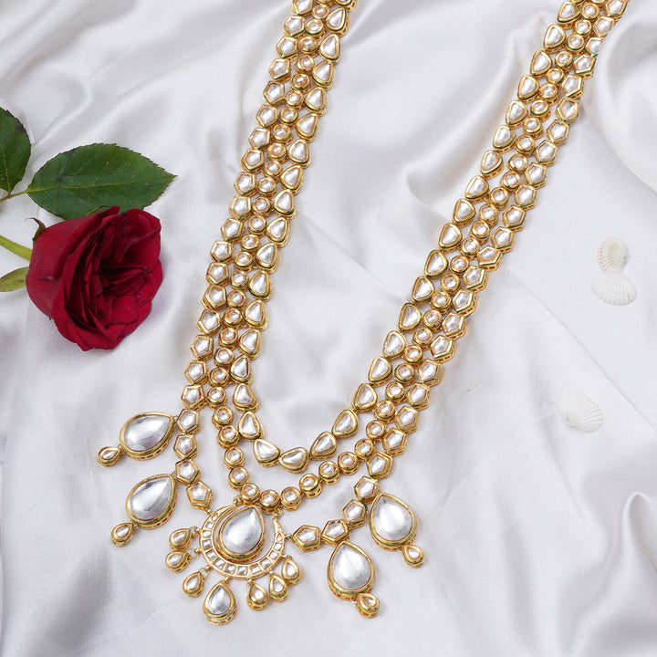 Grooms Kundan Maharaja Layered Neckpiece | SHOBITAM