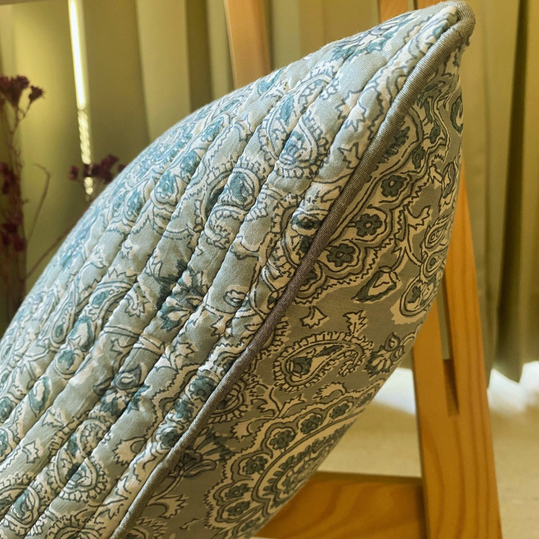 Matilda Quilted Cushion Covers, 16" x 16", Pack of 2 |SHOBITAM