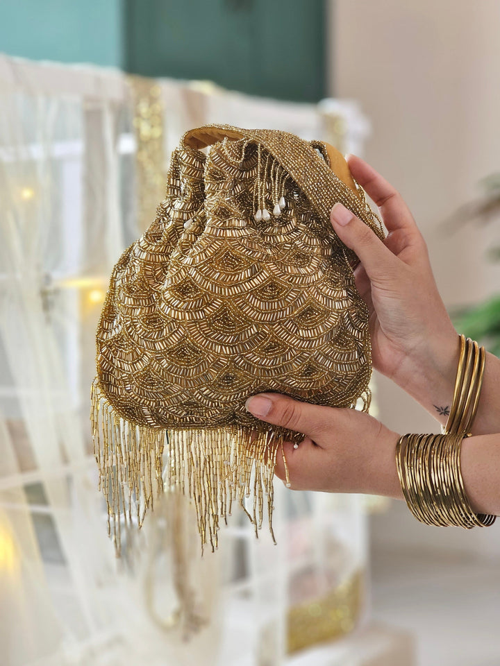 Zaara Potli with Glass Beads and Embroidery