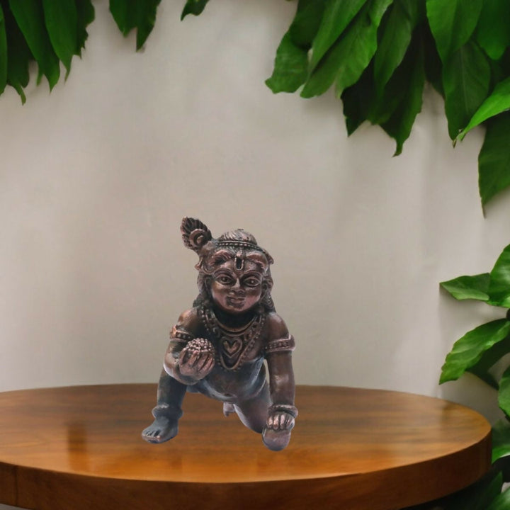 COPPER CRAWLING KRISHNA IDOL | SHOBITAM