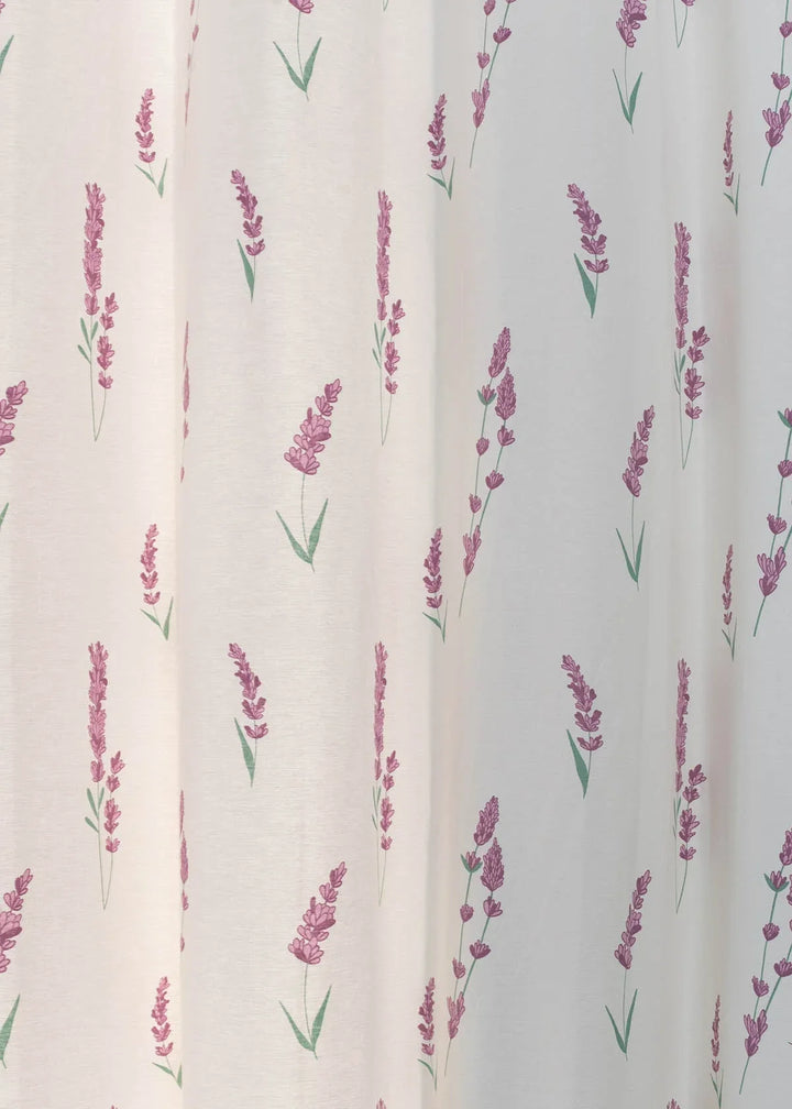 Lavender Blooms 100% cotton floral curtain for kids room -Customizable for size, lining and headers