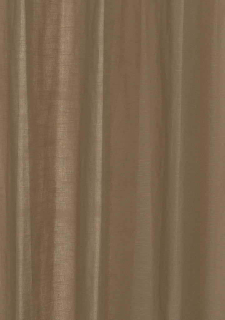 Solid chocolate brown 100% cotton plain curtain for bedroom - Room darkening - Single Piece | SHOBITAM