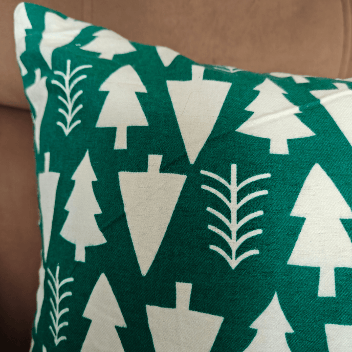 Christmas Tree Print Cushion Cover |SHOBITAM